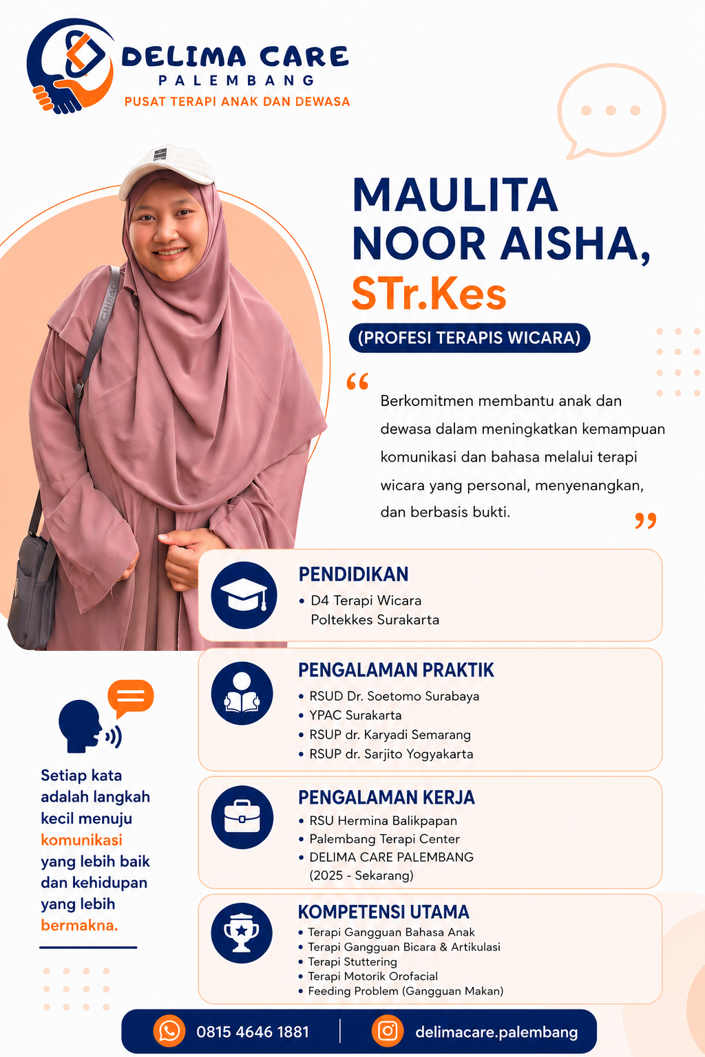 Maulita Noor Aisha, Terapis Wicara